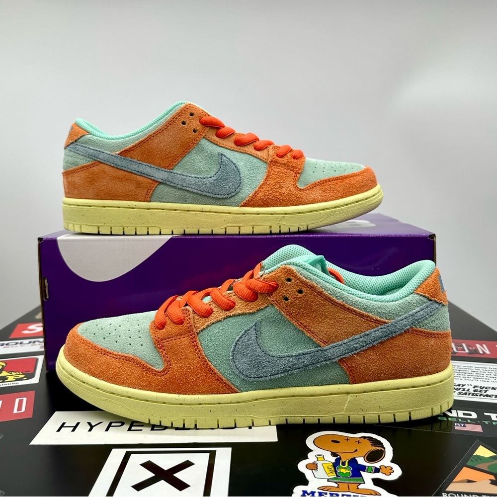 🛹🚨FINAL DROP🚨🛹 Nike SB Dunk Low Pro Noise Aqua/ Orange Emerald Rise